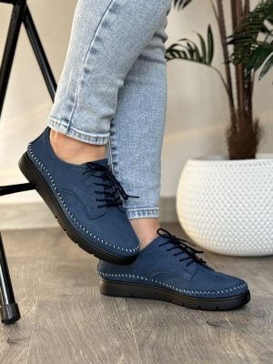Granatowe buty sportowe skórzane T.Sokolski ARA 768 - Styl miejski