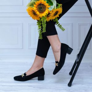Czółenka Damskie Na Niskim Obcasie MOREK Skóra Wygodne Buty
