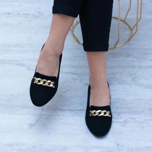 Czółenka Damskie Na Niskim Obcasie MOREK Skóra Wygodne Buty - Styl klasyczny
