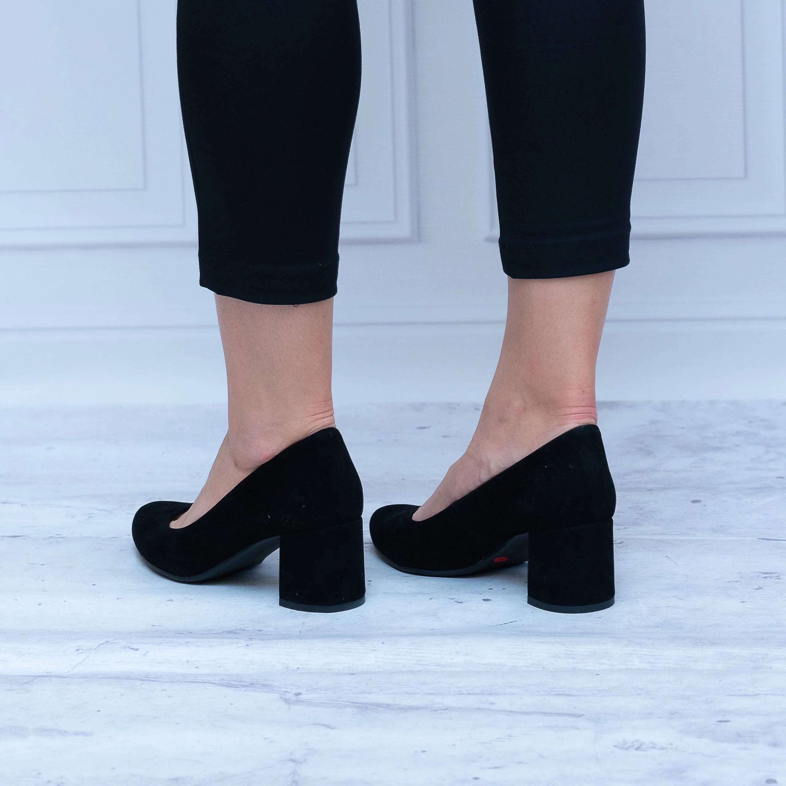 Czarne Czółenka Damskie Na Niskim Obcasie AGA BUT Wygodne Buty - Styl klasyczny