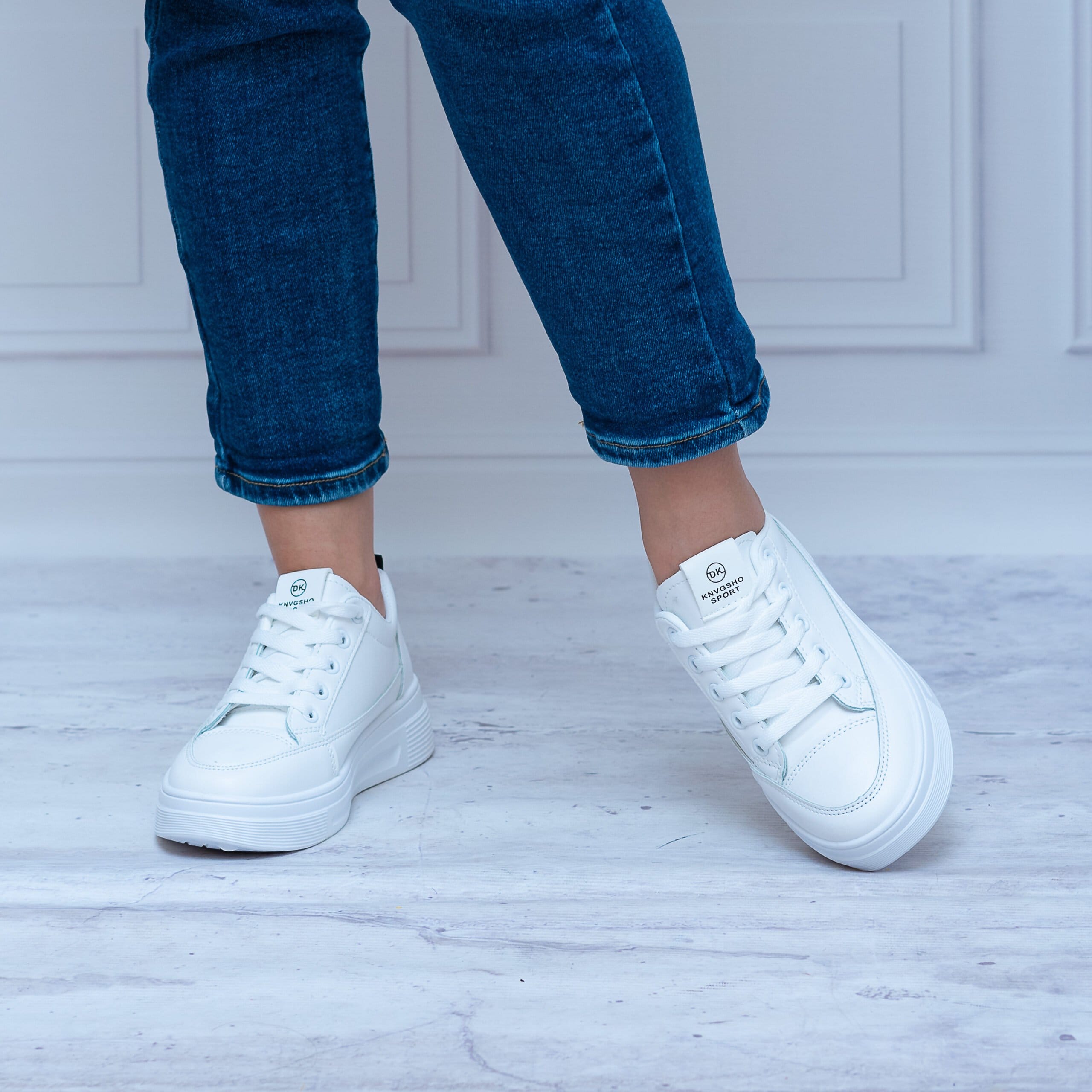 Białe Buty Na Grubej Podeszwie 23-16072 WH Wygodne Buty - Na lato