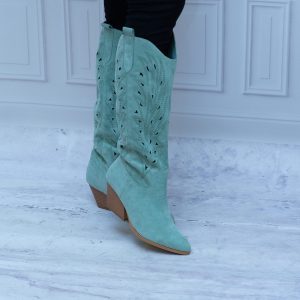 Kozaki Zamszowe Ażurowe 40 – Modne Buty Na Jesień - Styl elegancki