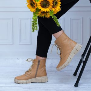 Botki Damskie Skórzane Safari Groszek – Wygodne Buty Wasak 0660 - Styl casualowy