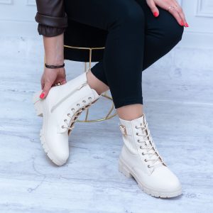 Botki ze Skarpetą Beżowe – Modne Buty Na Jesień