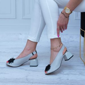 Szare Sandały KARINO 4712/002-P SKÓRA - Styl elegancki