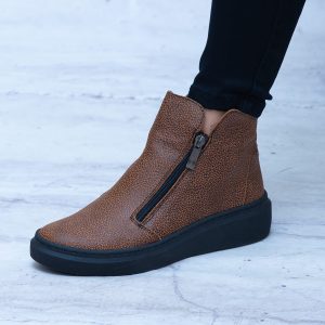 Brązowe Trzewiki Damskie Ze Skóry – Wygodne Buty Damskie Wasak - Styl casualowy