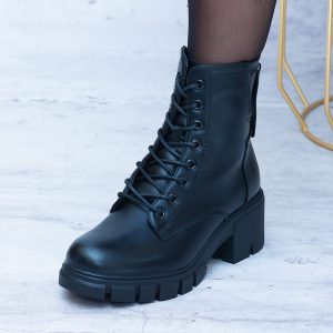 Stylowe Botki Damskie Czarne – Modne Buty Damskie Vinceza - Styl miejski