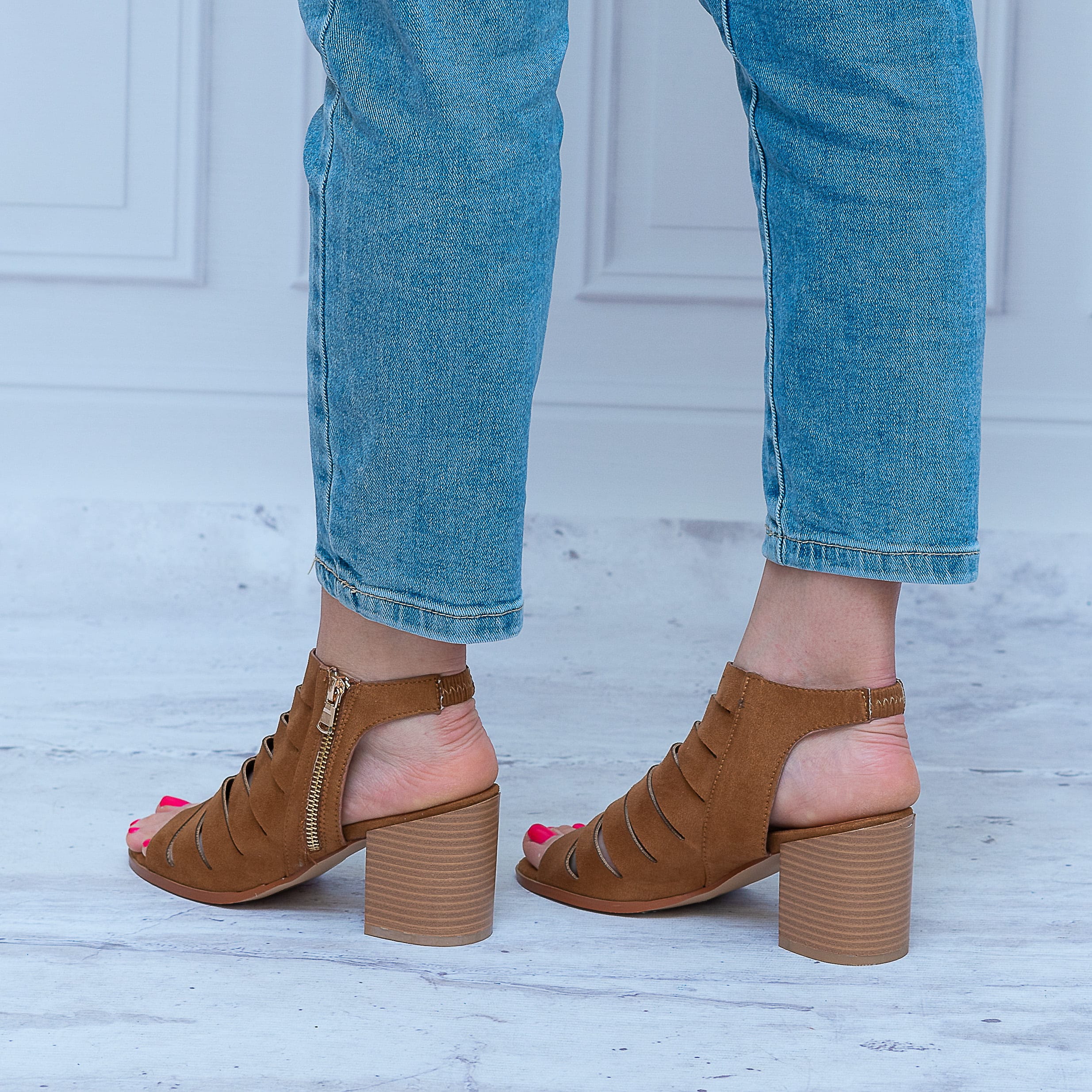 Sandały Damskie SOKOLSKI SK L20-32 Brown Wygone Buty Na Lato - Styl casualowy