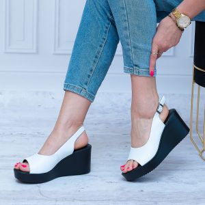 Sandały Na Koturnie GS L23-50 White T.Sokolski Wygodne Buty - Styl miejski