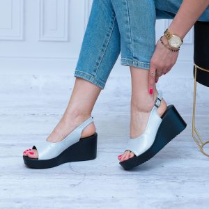 Sandał Na Koturnie GS L23-50 Silver T.Sokolski Wygodne Buty - Styl miejski