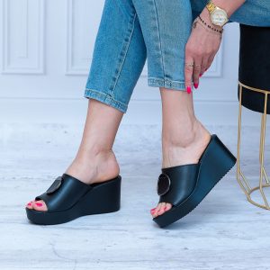 Klapki Sokolski GS L23-34 Black SKÓRA - Styl miejski
