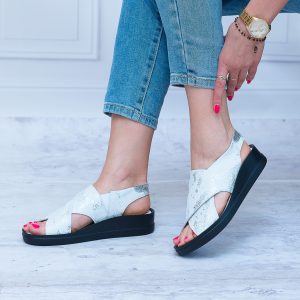 Sandały Damskie Skórzane Contes 584 Biały Wygodne Buty Na Lato - Styl miejski
