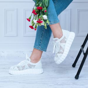 Trampki Koronkowe T.Sokolski AMI W23-340 WHITE Wygodne Buty