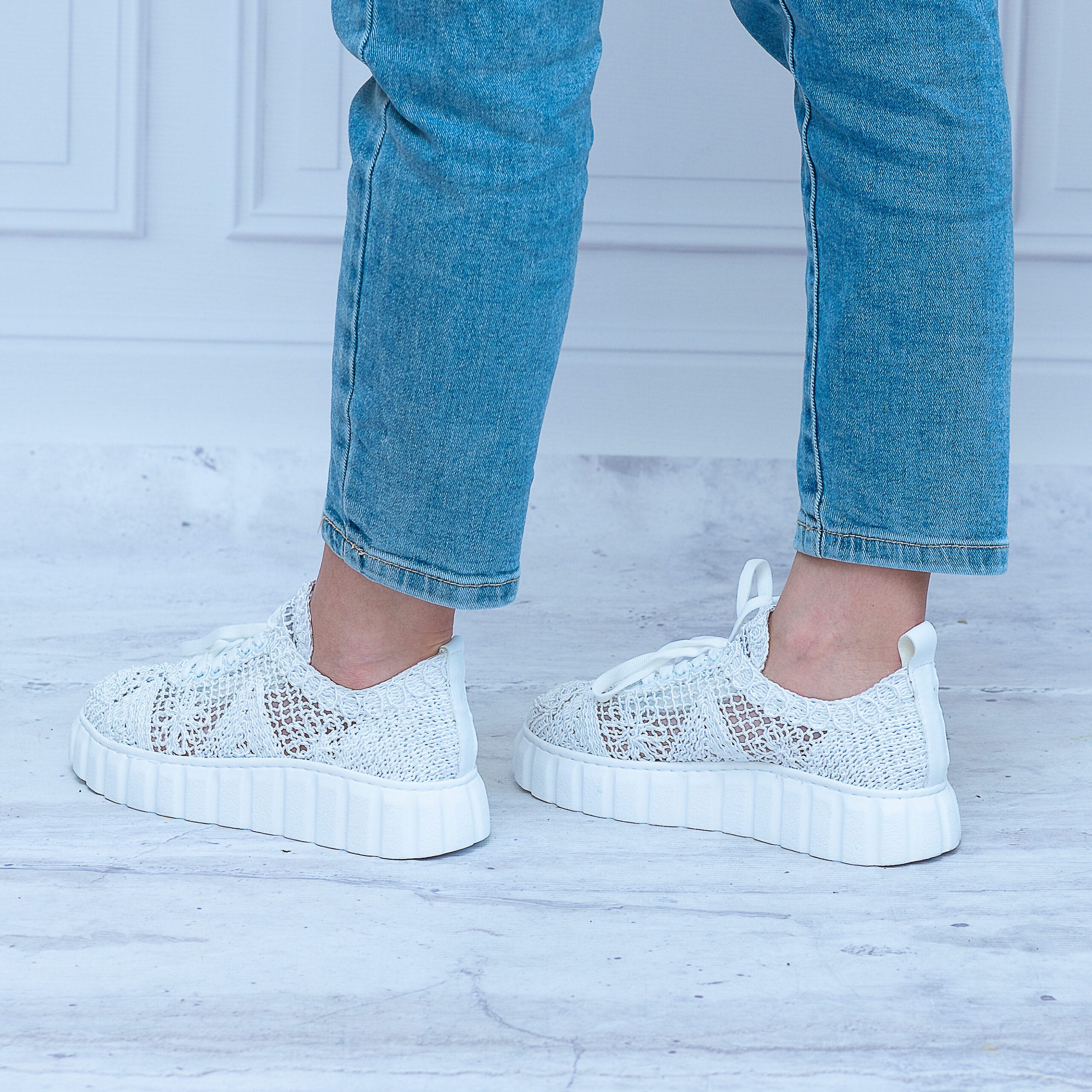 Trampki Koronkowe T.Sokolski AMI W23-340 WHITE Wygodne Buty - Styl sportowy