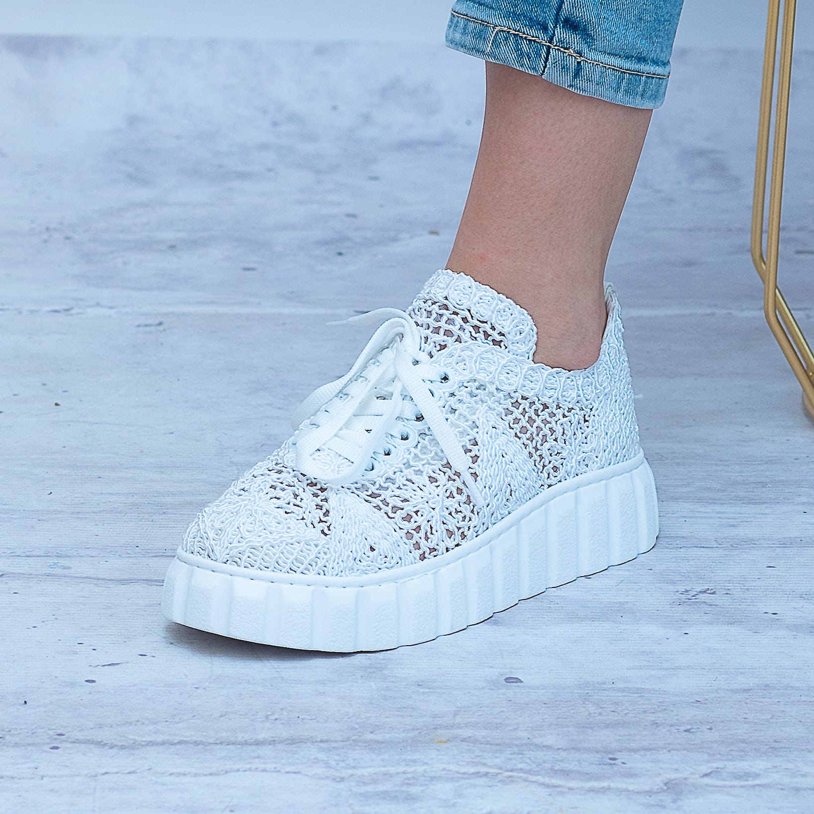 Trampki Koronkowe T.Sokolski AMI W23-340 WHITE Wygodne Buty - Na lato