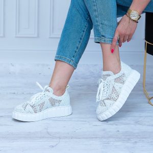 Trampki Koronkowe T.Sokolski AMI W23-340 WHITE Wygodne Buty - Styl casualowy