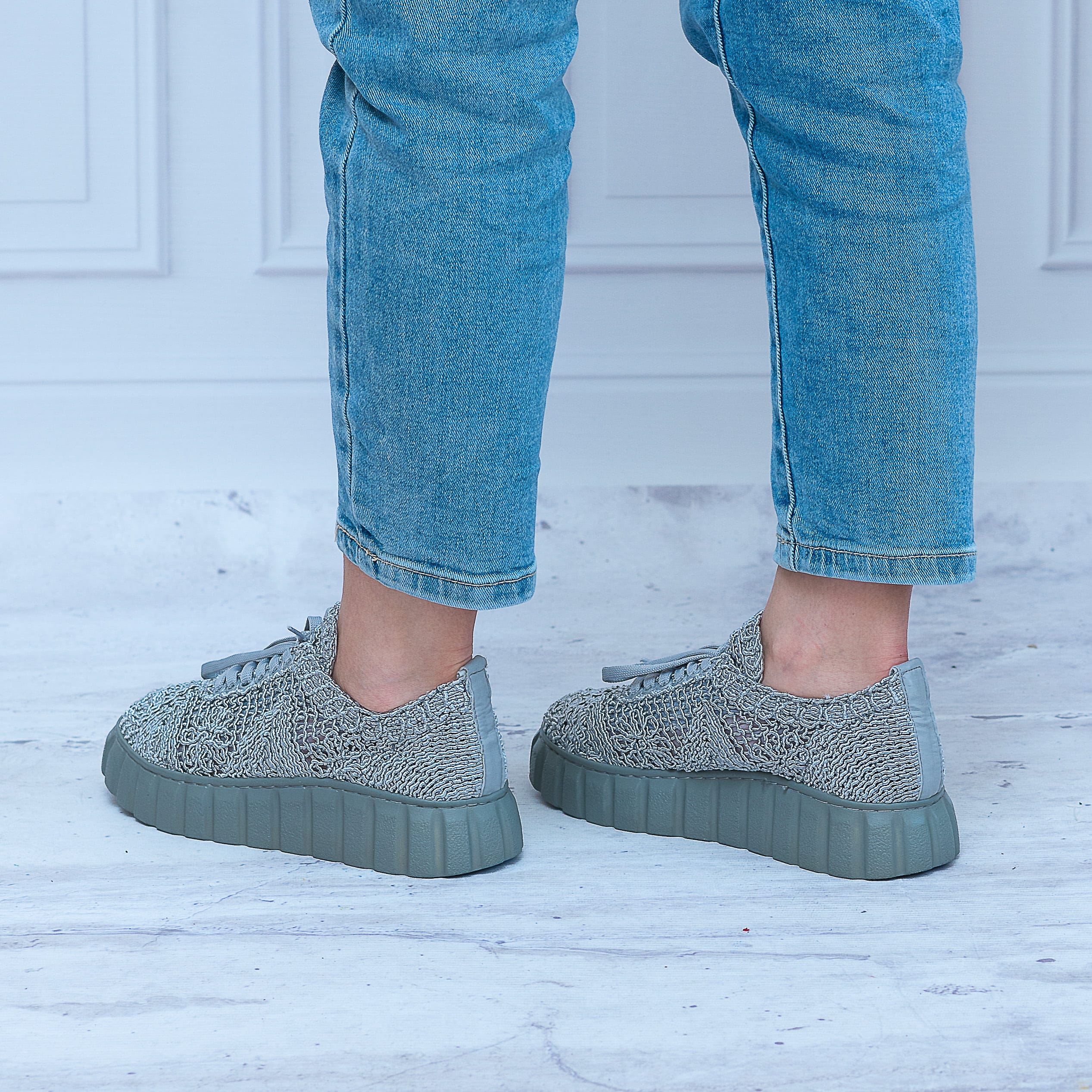 Trampki Koronkowe T.Sokolski AMI W23-340 GREY Wygodne Buty - Styl sportowy