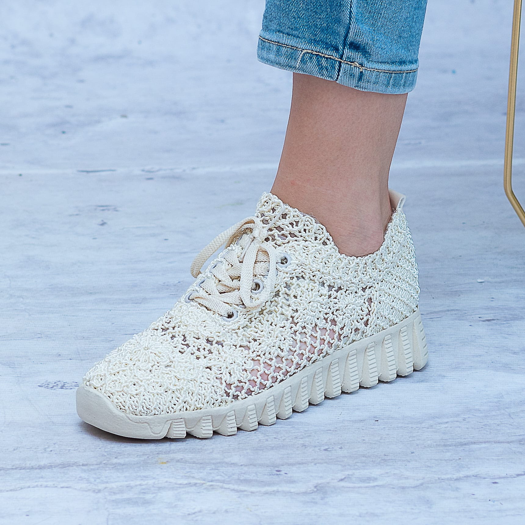 Trampki Koronkowe T.Sokolski IZM LADY1982 BEIGE Wygodne Buty - Na lato