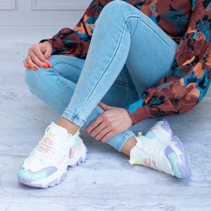 Sneakersy kolorowe SEASTAR BL322P PURPLE Na Masywnym spodzie - Styl miejski