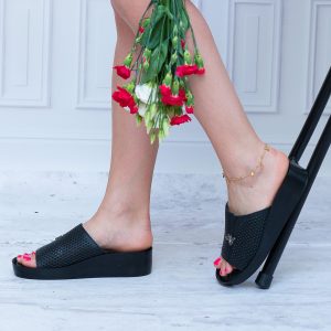 Klapki Sokolski AMI L23-345 Black SKÓRA