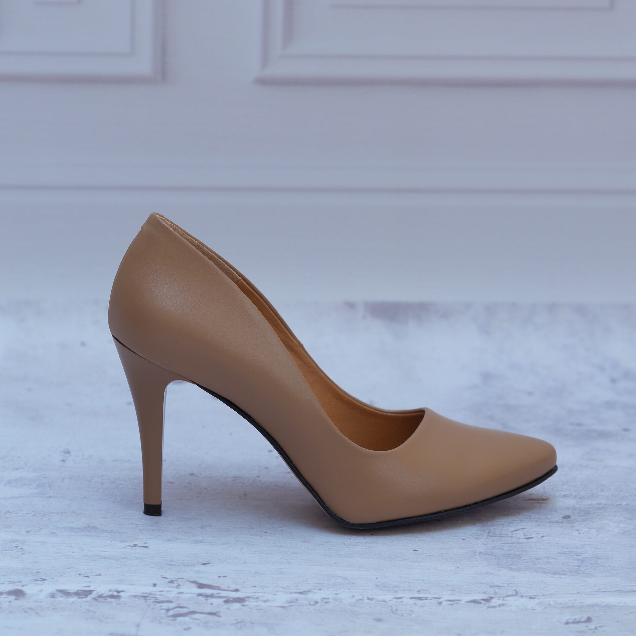 Czółenka brązowe skóra lico CLASICCO 1139 - Styl elegancki