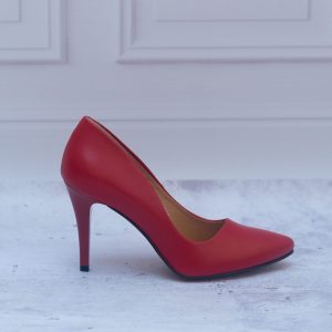 Czerwone Czółenka skóra CLASICCO 1139 - Styl elegancki