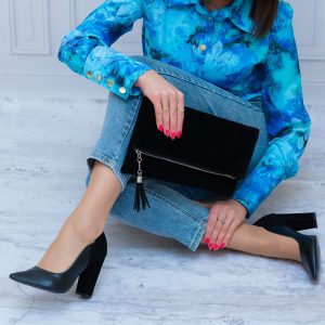 Czółenka Czarne Zan Zara 421 - Styl elegancki