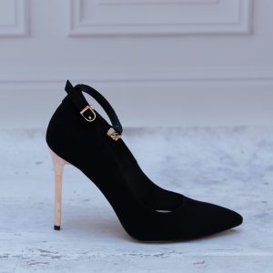 BRAVO MODA Czółenka Szpilki Skóra Czarne 1880 - Styl elegancki
