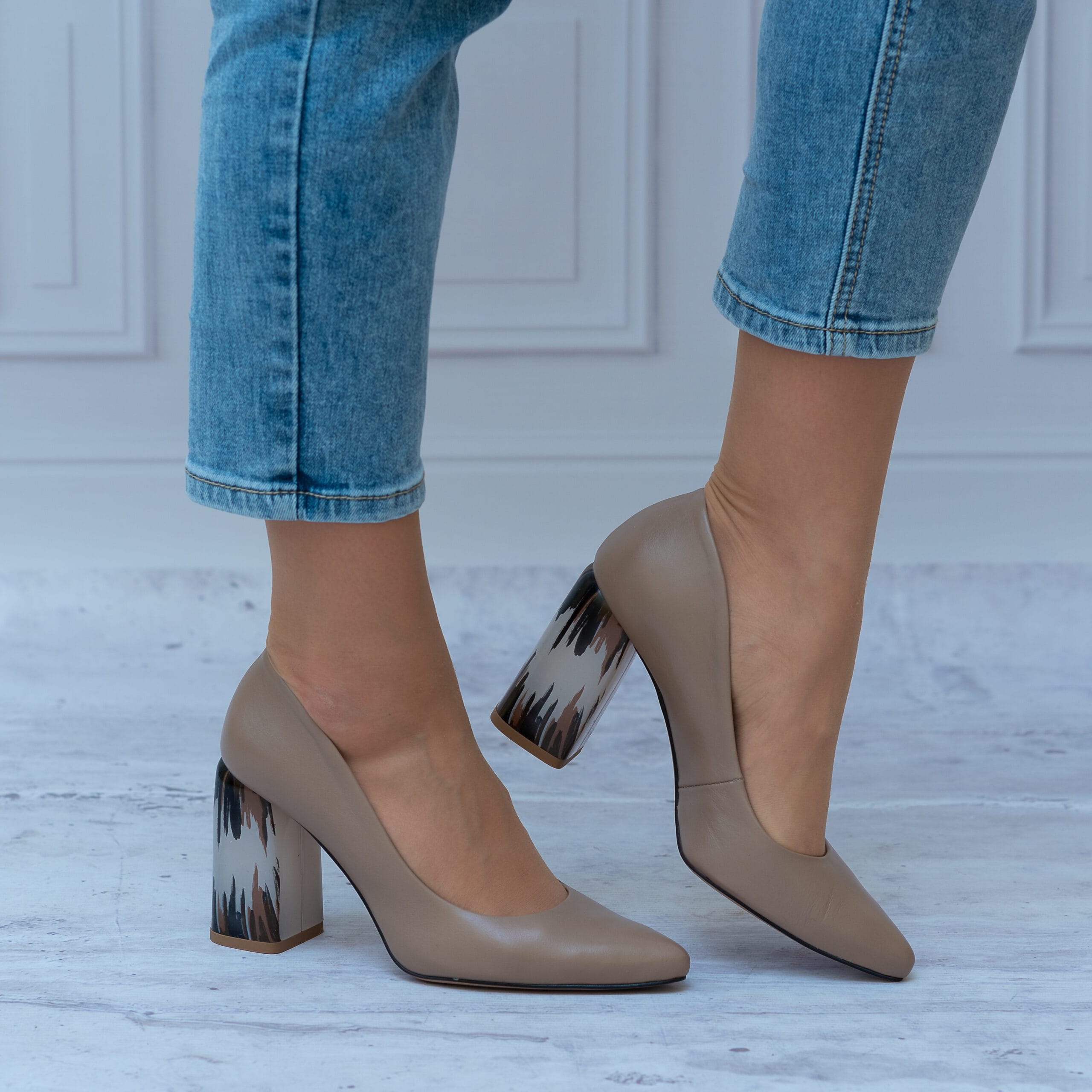 Czółenka Kordel 2333 Cappuccino Skóra WYGODNE BUTY - Na lato
