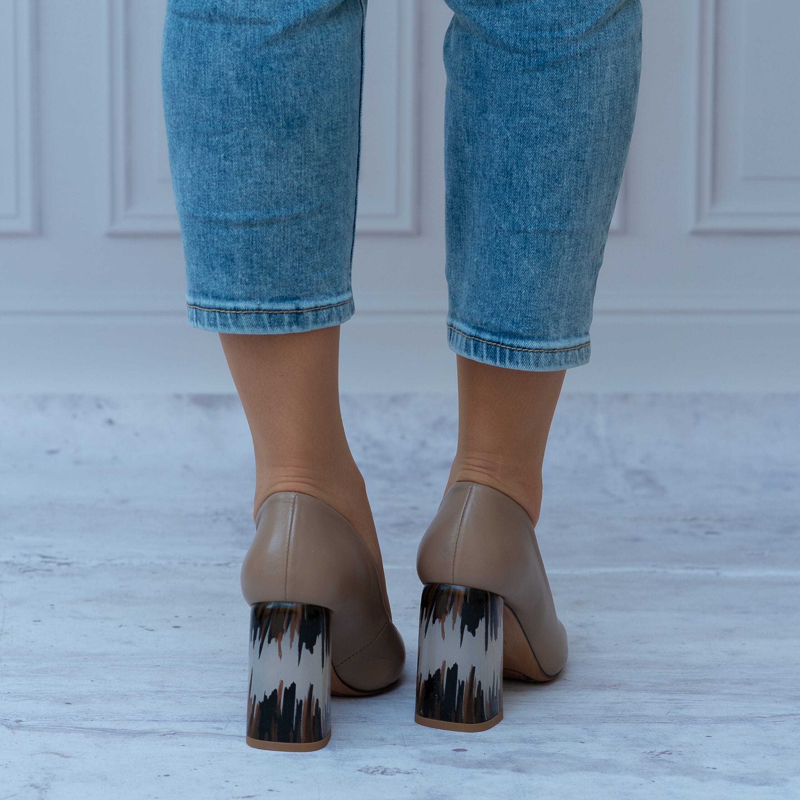 Czółenka Kordel 2333 Cappuccino Skóra WYGODNE BUTY - Styl biznesowy