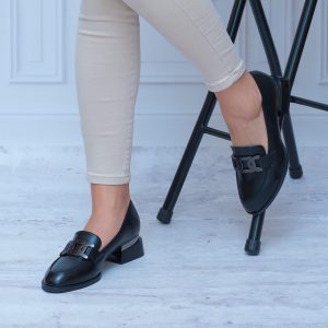 Mokasyny Damskie Na Słupku – Buty Jesienne Na Obcasie