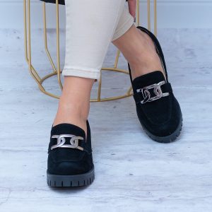 Czarne Półbuty Na Obcasie – Wygodne Buty Na Jesień - Styl klasyczny
