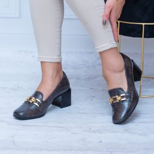 Buty Brązowe Damskie Na Słupku Modne Buty Do Sukienki Kostex - Styl casualowy