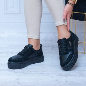 Buty Sportowe Czarne Damskie Modne Buty Na Jesień