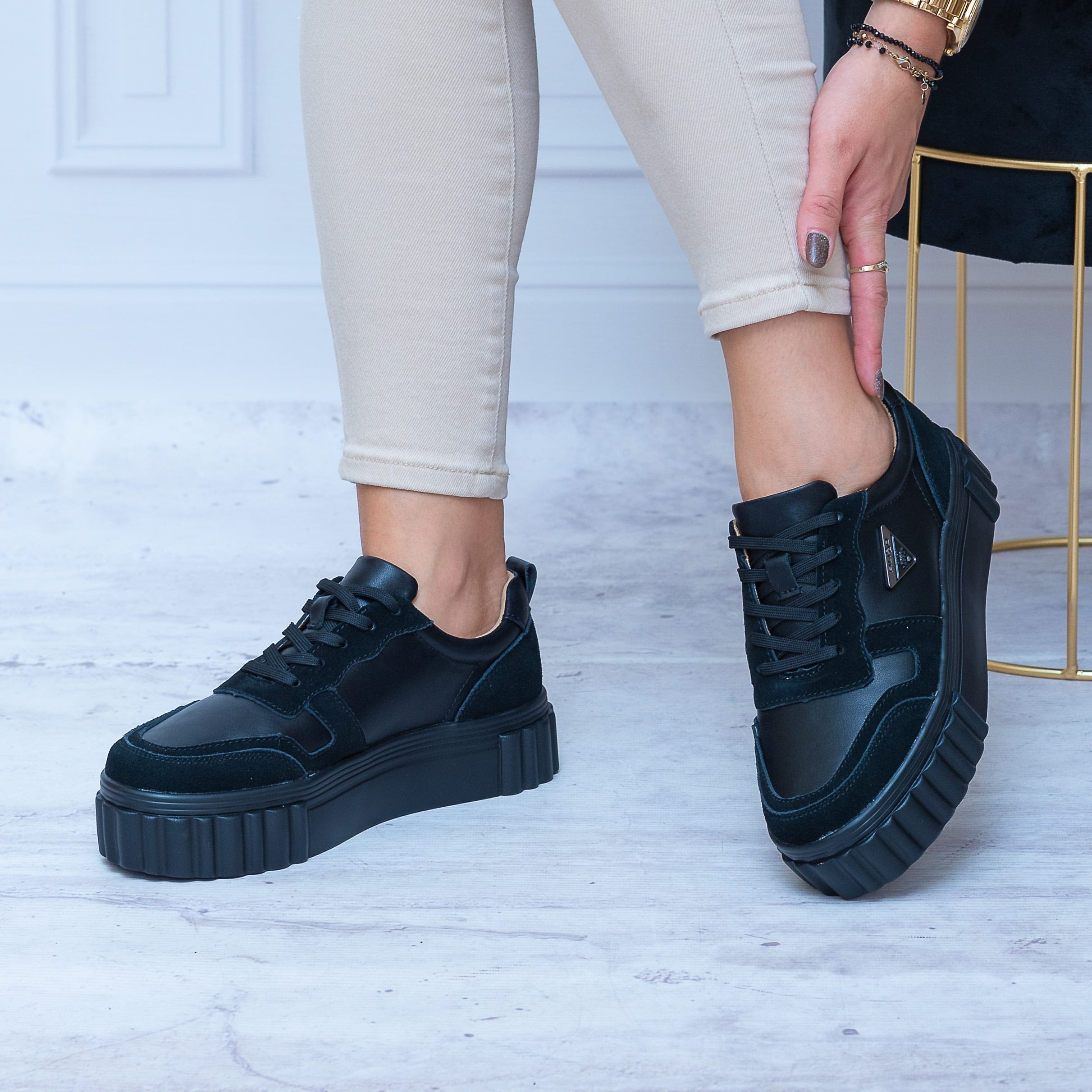 Buty Sportowe Czarne Damskie Modne Buty Na Jesień