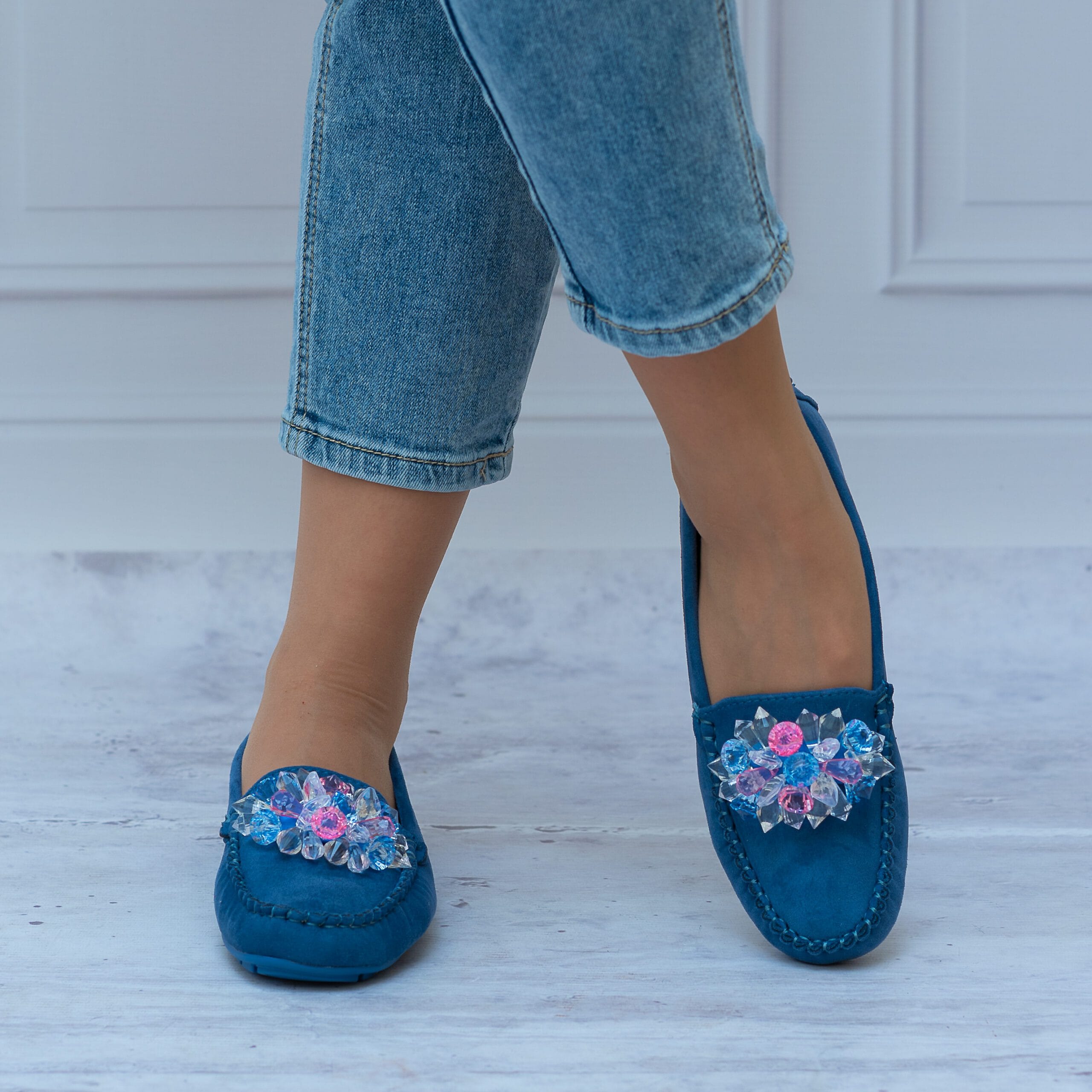 Mokasyny Jeans Goodin FL-678 - Na lato
