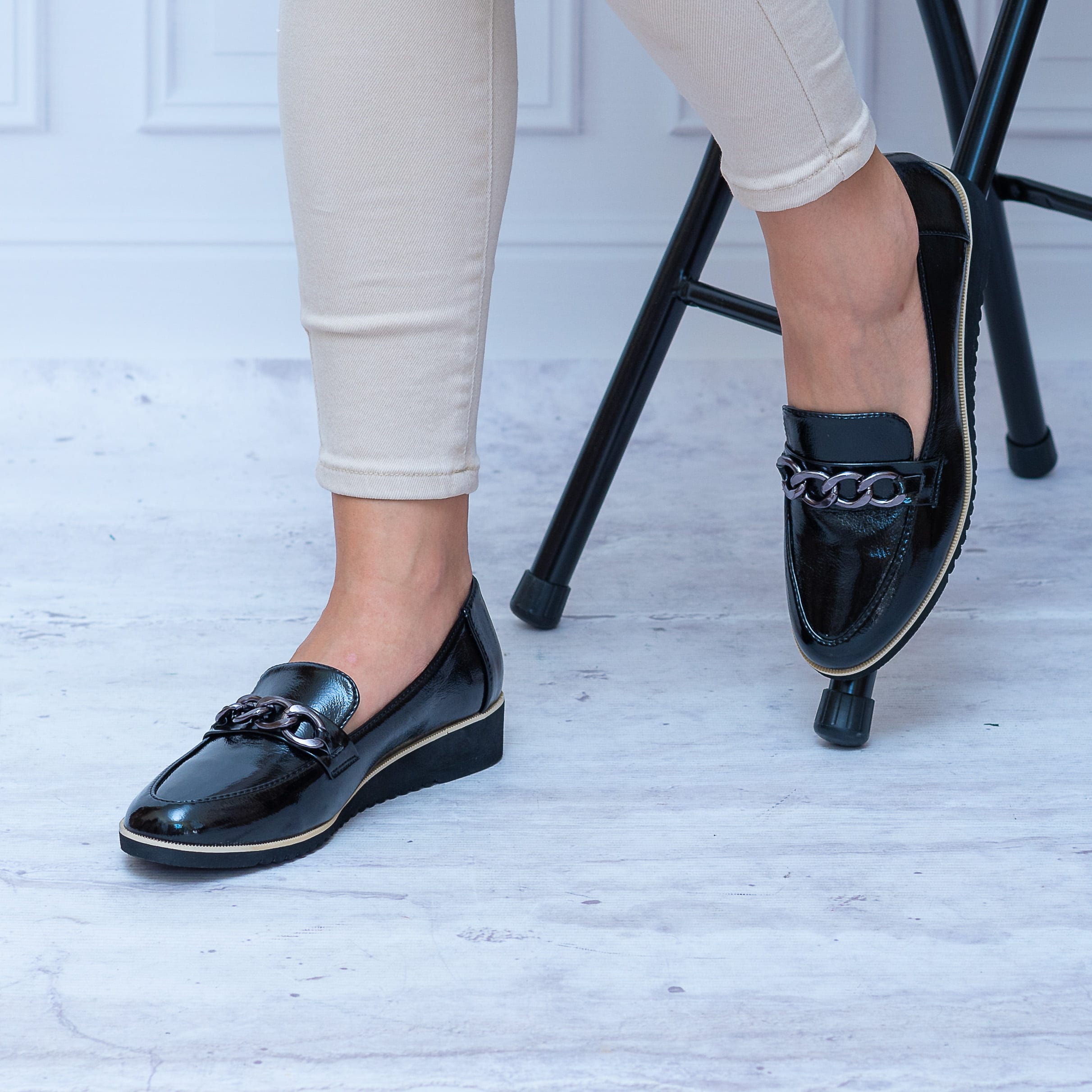 Mokasyny Damskie Na Koturnie – Jesienne Buty Damskie
