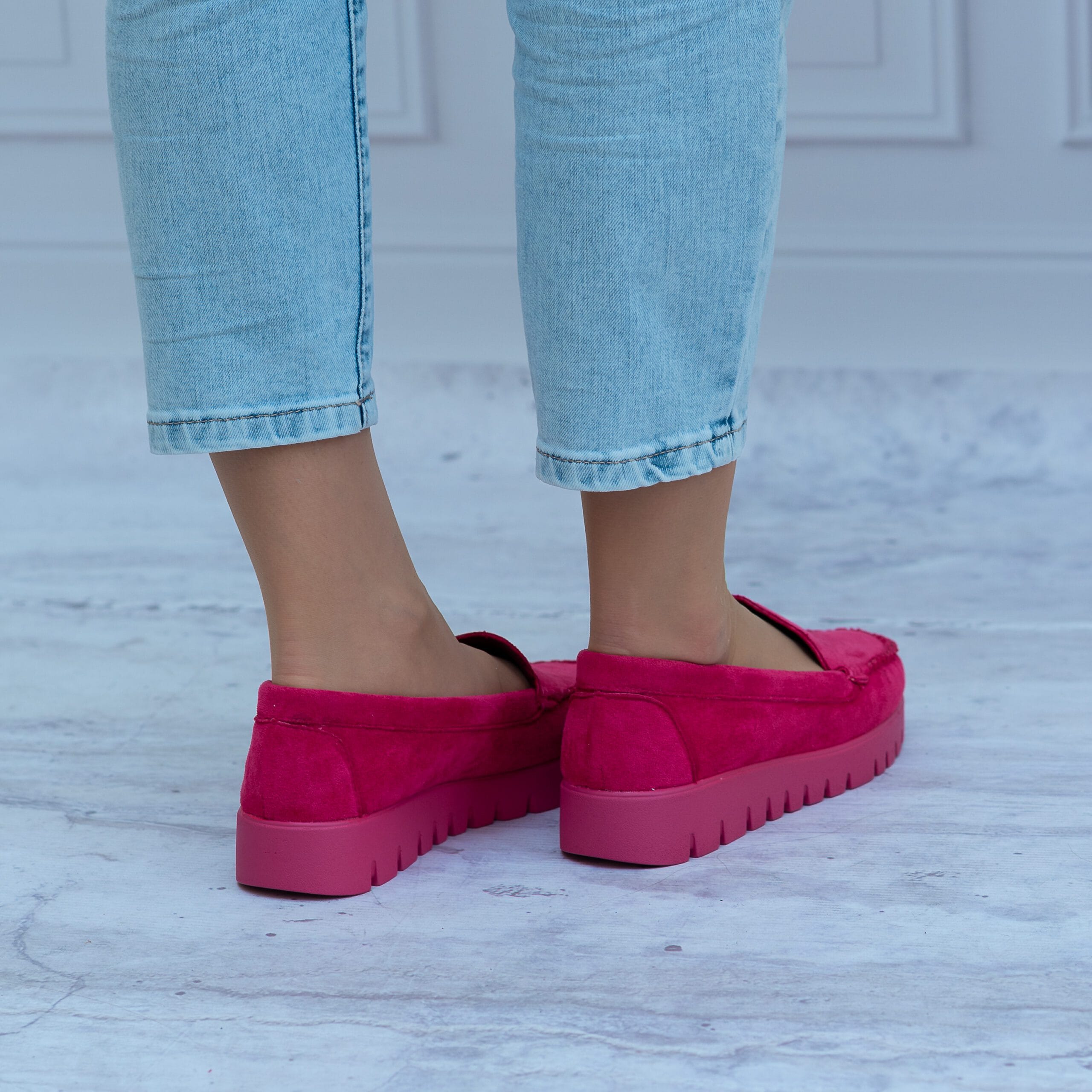 Mokasyny Fuchsja Zamsz Potocki 23-21019 - Styl casualowy