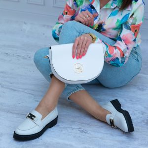 Mokasyny Szare KARINO 4547/002-P Skóra - Styl casualowy