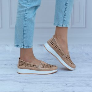 Półbuty Skóra Sokolski IZM VU85LAS BEIGE