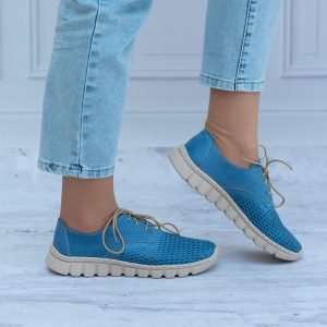 Półbuty WASAK ze skóry naturalnej 0682 Jeans
