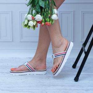 Skórzane Japonki Białe Filippo- Wygodne Buty Skórzane – DK2327/21 WH