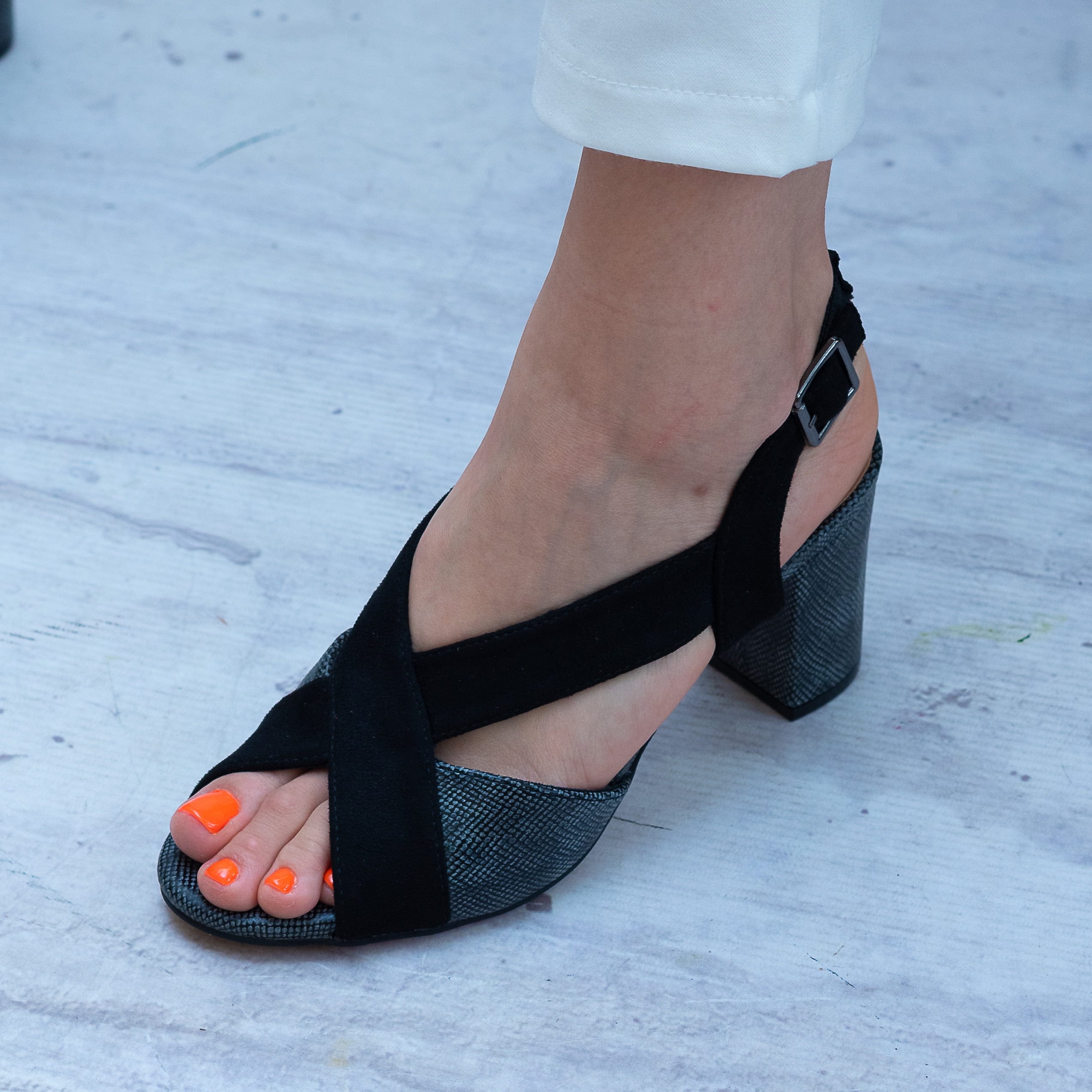 Sandały Damskie Czarne – Buty Na Lato – SK L21-23 T.Sokolski - Na lato