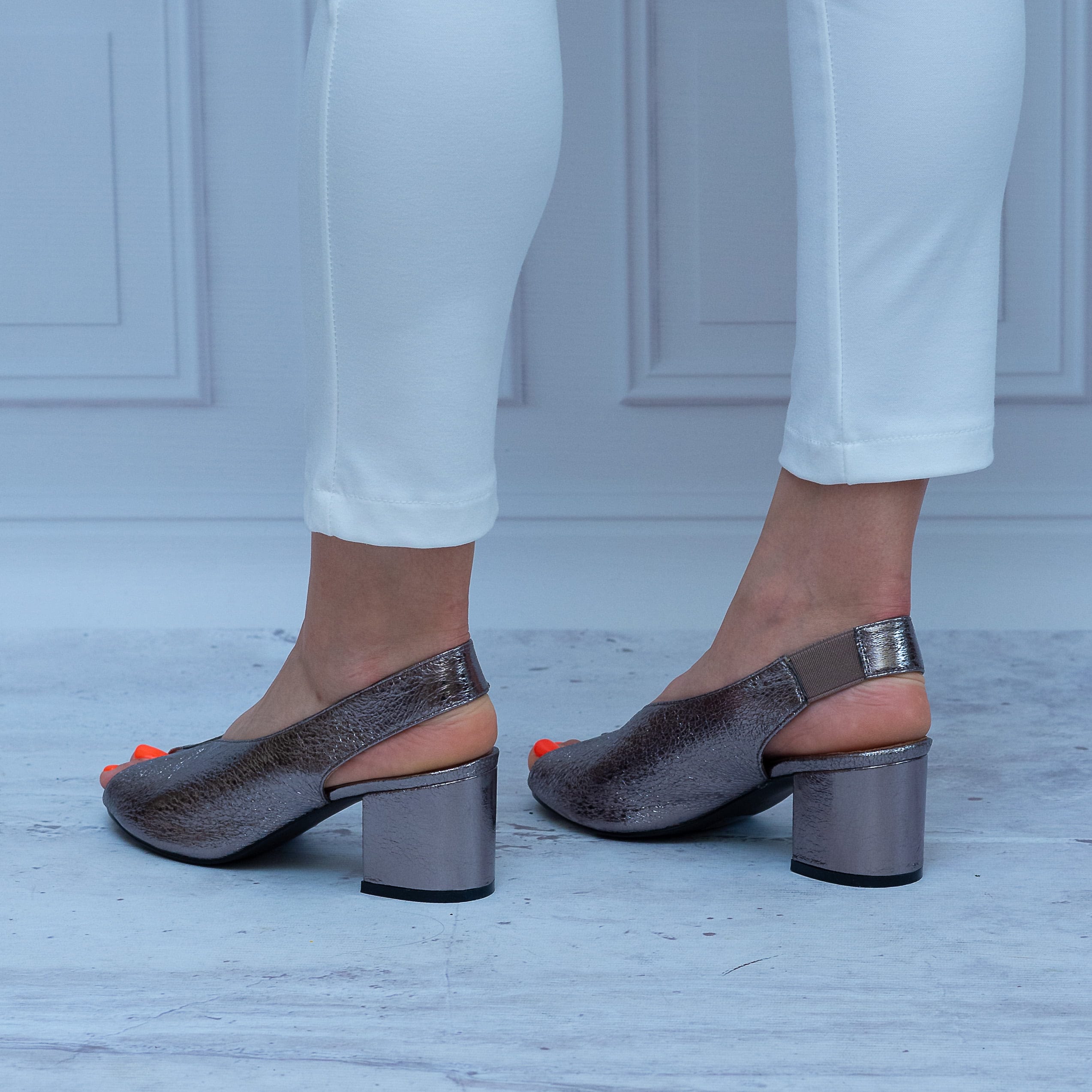 Sandały Damskie T. SOKOLSKI – Buty Na Lato – SK L20-07 Platyna - Styl komfortowy