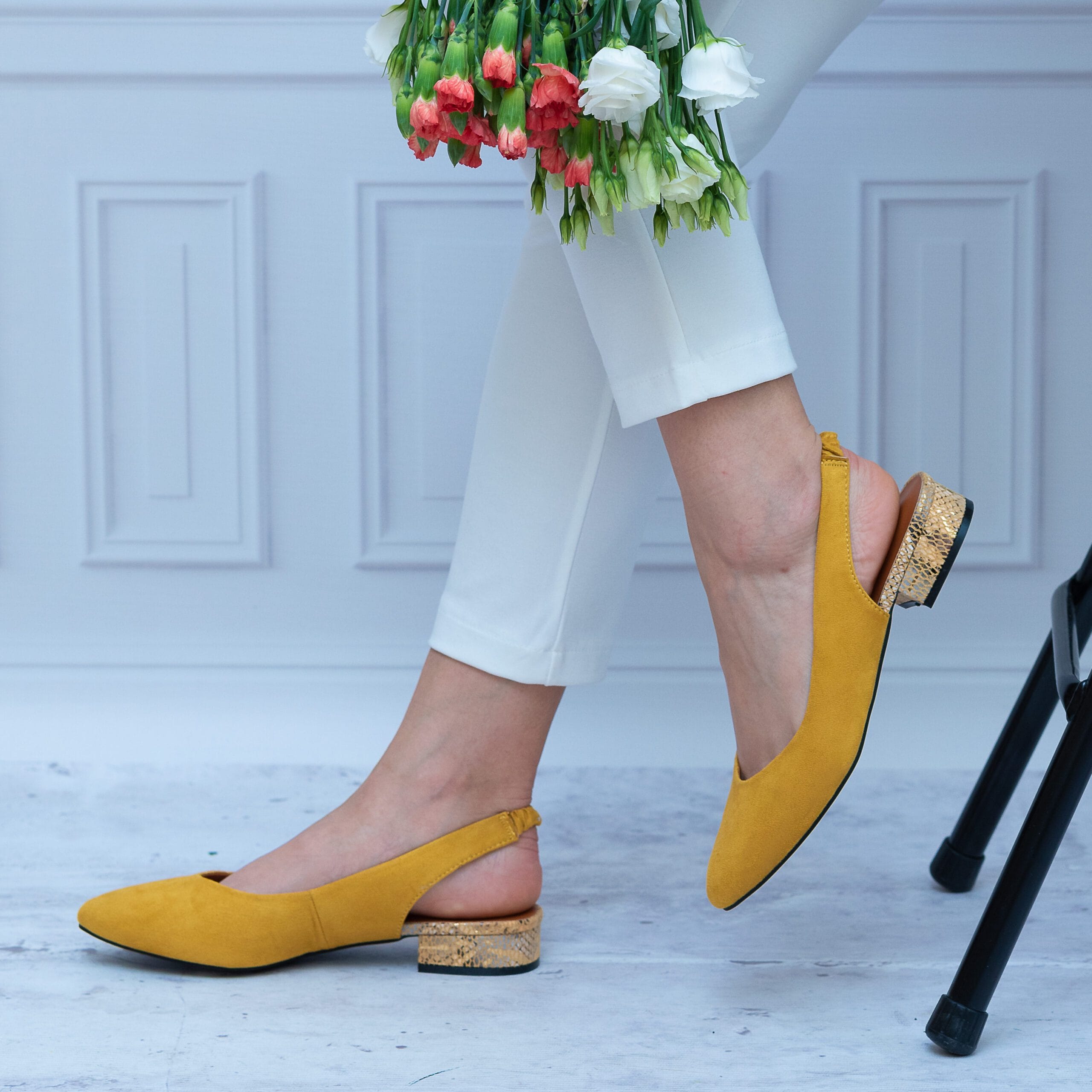 Żółte sandały damskie T. SOKOLSKI – Wygodne buty na lato SK L21-14 Yellow