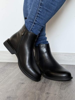 Sztyblety skórzane czarne damskie Filippo DBT7197/25 - Styl miejski