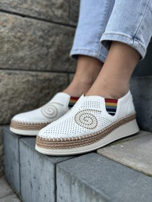 Skórzane komfortowe buty damskie – Wygodne półbuty damskie Loretta Vitale - Do jeansów