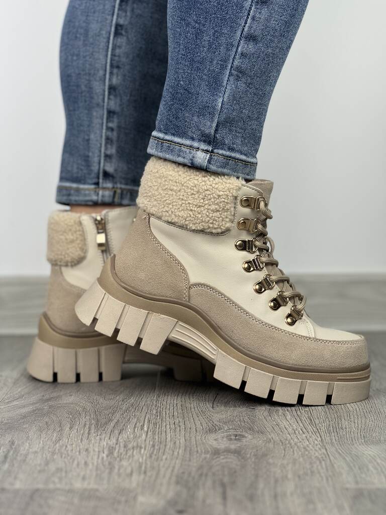 Beżowe sneakersy damskie sportowe T.Sokolski Z24-276 - Styl miejski