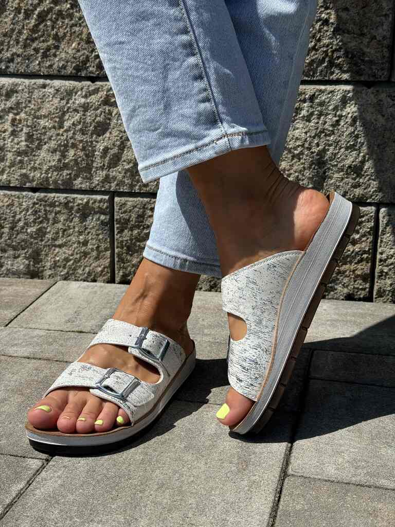 Białe klapki Inblu damskie CP000050 - Styl casualowy