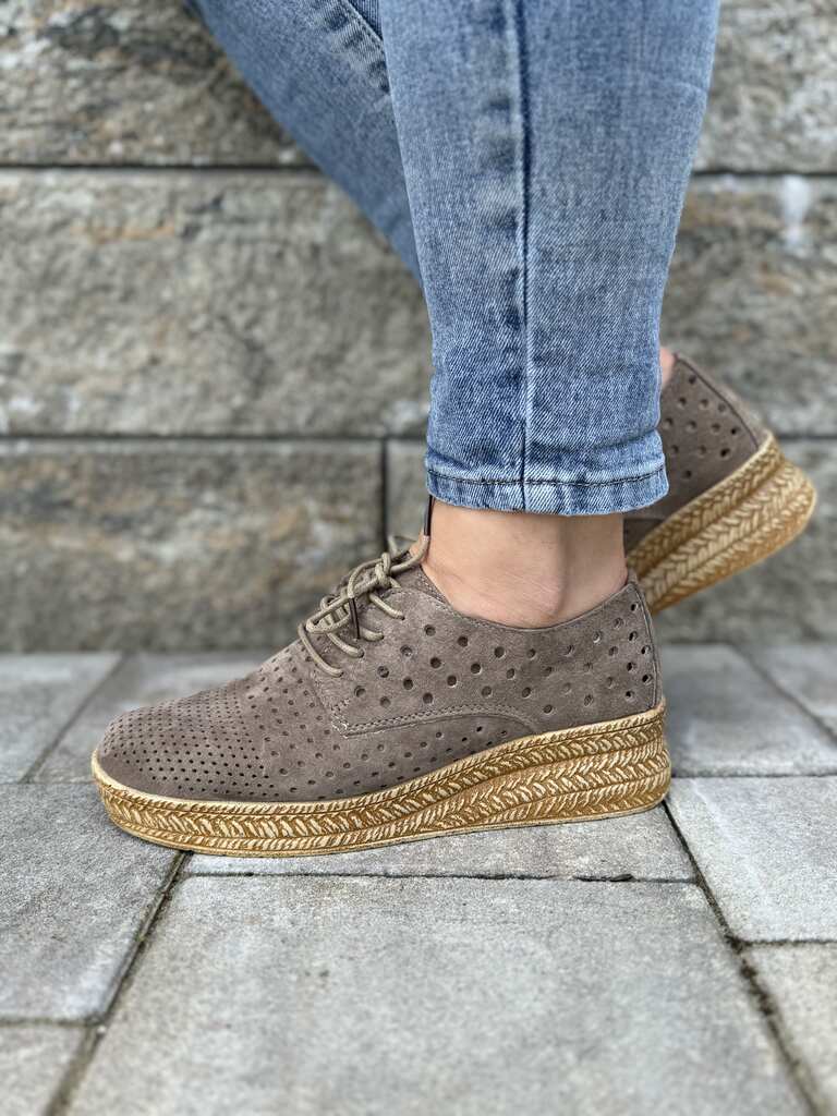 Brązowe półbuty damskie skórzane – Wygodne buty Filippo - Styl sportowy
